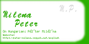 milena peter business card